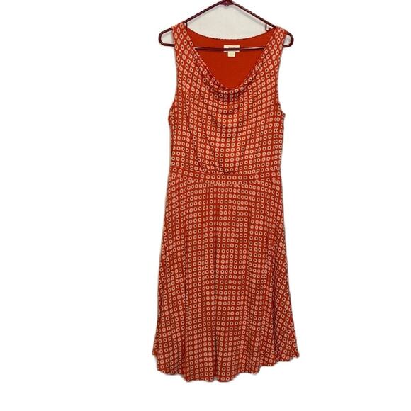 Maeve Orange Floral Brianne Cowl Neck Sleeveless Dress Size M - Picture 1 of 9